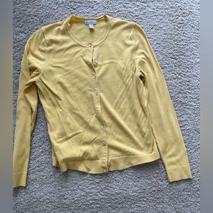 Pale yellow full sleeve cardigan